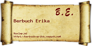 Berbuch Erika névjegykártya