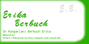 erika berbuch business card